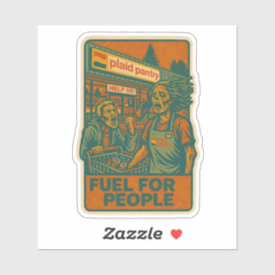 Brandstof voor mensen Can-Cut Sticker