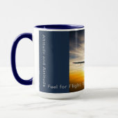 Brandstof voor vlucht: zweef hoger met elk slok! mok (Links)