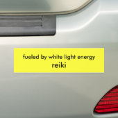 brandstof voor witte lichte energie , reiki bumpersticker (Op auto)