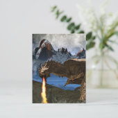 Brandstofafbraak Wyvern Dragon Fantasy Kaart (Staand voorkant)