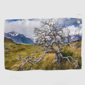 Brandstofboom, Torres del Paine, Chili Golfhanddoek (Horizontaal)