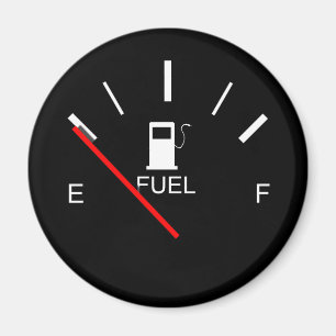 BRANDSTOFGAGE ZWART ZWART WIT RODE REISMAGNE MAGNEET