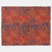 Brandstofgestookte Oranje brandsteen 1 Fleece Deken (Voorkant (Horizontaal))