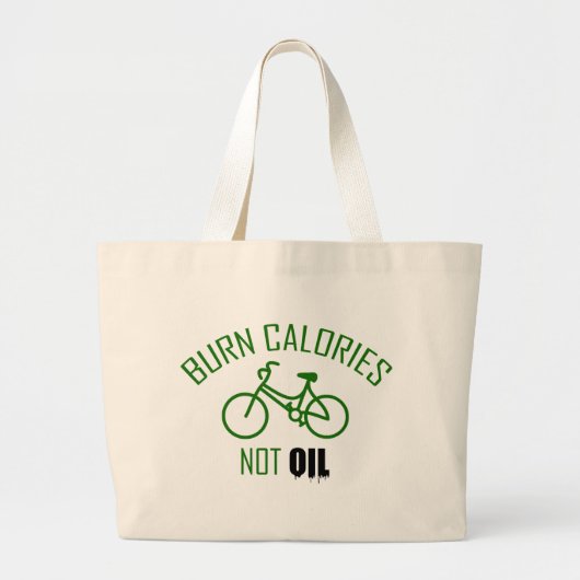 Brandstofhoudende calorieën geen olie grote tote bag (Voorkant)