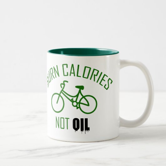 Brandstofhoudende calorieën geen olie tweekleurige koffiemok (Rechts)