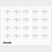 Brandstofindicatorpictogram Ronde Sticker (Vel)