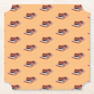 Brandstofmotoren op snelheidslijn kartonnen onderzetters