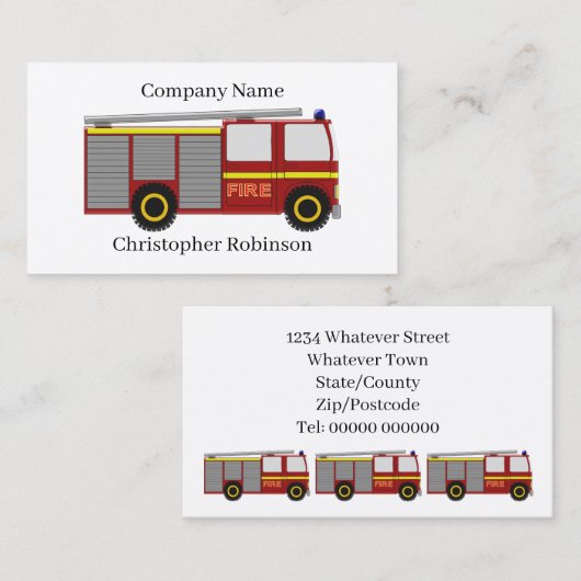 Brandstofontwerp Contactkaartje (Voorkant / Achterkant)