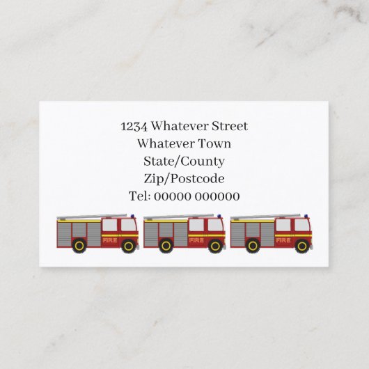 Brandstofontwerp Contactkaartje (Achterkant)