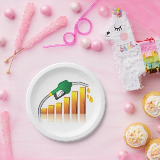 Brandstofprijs Papieren Bordje (Feest)