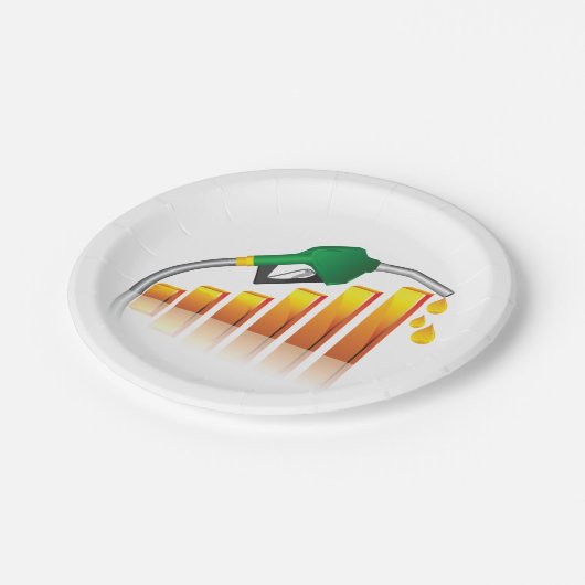 Brandstofprijs Papieren Bordje (Gekanteld)