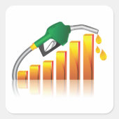 Brandstofprijs Vierkante Sticker (Voorkant)