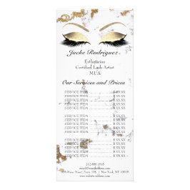 Brandstofprijslijst Lashes Extension Gold Eyes Reclamekaart