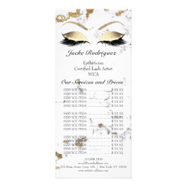 Brandstofprijslijst Lashes Extension Gold Eyes Reclamekaart