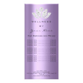 Brandstofprijslijst Lotus Paarse Crystal Diamond Reclamekaart (Voorkant)