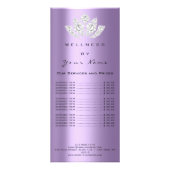 Brandstofprijslijst Lotus Paarse Crystal Diamond Reclamekaart (Achterkant)