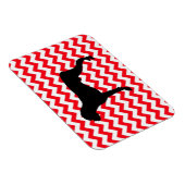 Brandstofroodbruin met boxer Silhouette Magneet (Rechterzijde)