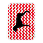 Brandstofroodbruin met boxer Silhouette Magneet (Verticaal)