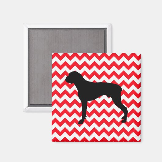 Brandstofroodbruin met boxer Silhouette Magneet (Voorkant / Achterkant)