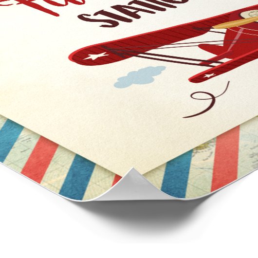 Brandstoftabel in het Teken-vliegtuig van het tank Poster (Hoek)