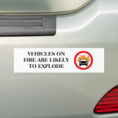 BRANDSTOFVOERTUIGEN BUMPERSTICKER (Op auto)