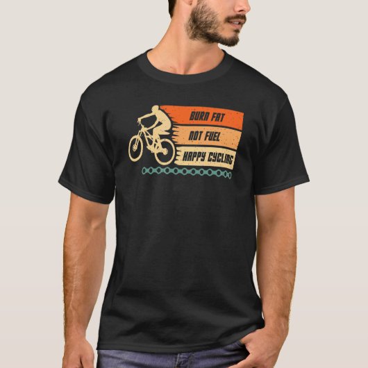 Brandstofvrij fiets fiets fiets fiets fiets fiets t-shirt (Voorkant)
