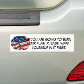 brandt de vlag?! Zet je er eerst in. Bumpersticker (Op auto)