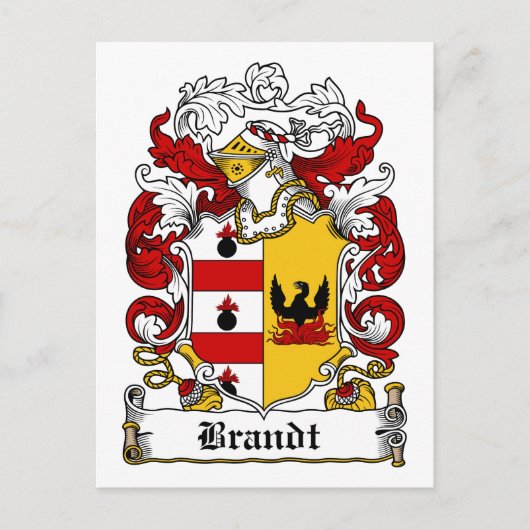 Brandt Family Crest Briefkaart (Voorkant)