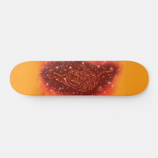 Brandtijger op het skateboard van de Sterrennacht (Horizontaal)