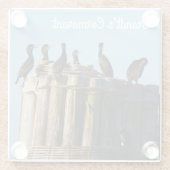 Brandt's aalscholver glazen onderzetter (Achterkant)