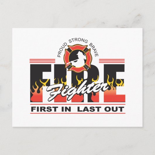 Brandvechter eerst in, laatste uit briefkaart (Voorkant)