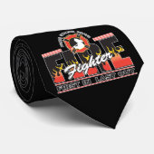 Brandvechter eerst in, laatste uit stropdas (Opgerold)