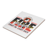 Brandvechter eerst in, laatste uit tegeltje (Zijkant)