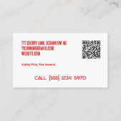 Brandveiligheid Custom QR Visitekaartje (Achterkant)
