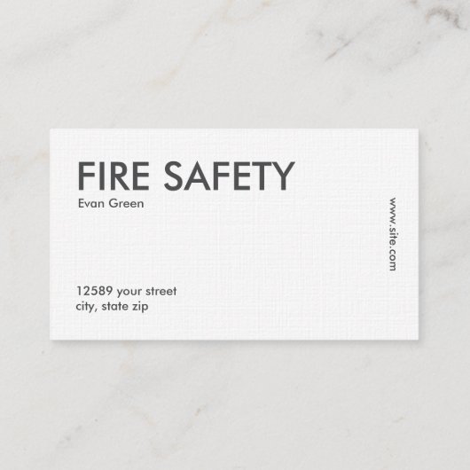 Brandveiligheid Visitekaartje (Achterkant)