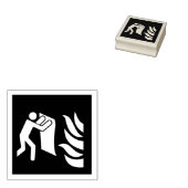 brandveiligheidsbord voor dekens rubberstempel (Gestempeld)