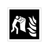 brandveiligheidsbord voor dekens rubberstempel (Afrduk)