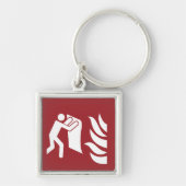 brandveiligheidsbord voor dekens sleutelhanger (Voorkant)