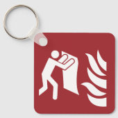 brandveiligheidsbord voor dekens sleutelhanger (Voorkant)