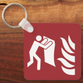 brandveiligheidsbord voor dekens sleutelhanger (Voorkant)