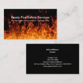 Brandveiligheidsuitrusting en brandweerthema visitekaartje (Voorkant / Achterkant)