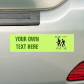 BRANDVET. NIET OLIE. (HIKING) BUMPERSTICKER (Op auto)
