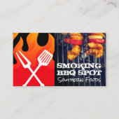 Brandvlam | BBQ LOGO | Shish Kebabs on Grill Visitekaartje (Voorkant)