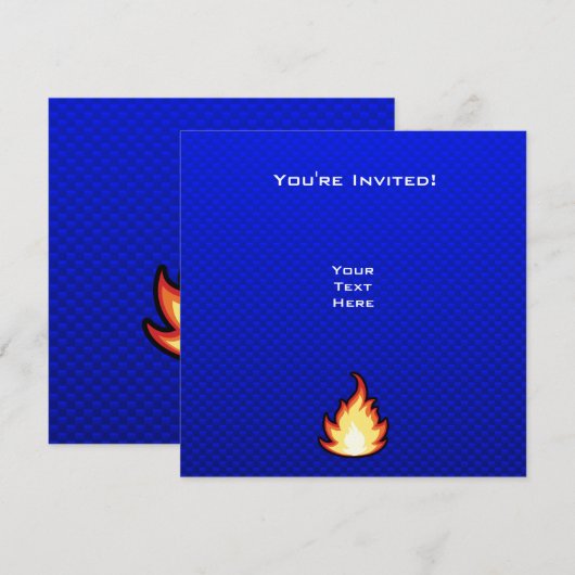 Brandvlam; Blauw Kaart (Voorkant / Achterkant)