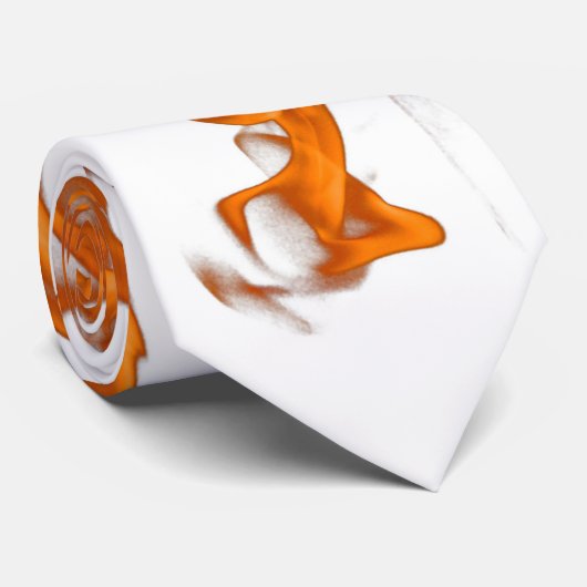 Brandvlam op wit Stropdas (Opgerold)