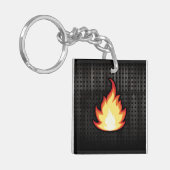 Brandvlam; robuust sleutelhanger (Voorkant Links)