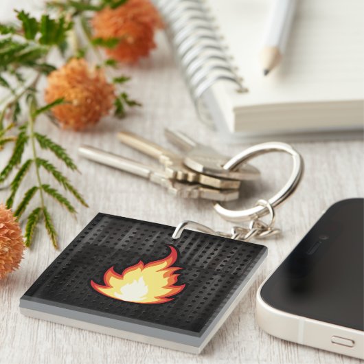 Brandvlam; robuust sleutelhanger (Voorkant Rechts)