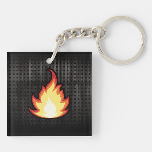 Brandvlam; robuust sleutelhanger (Achterkant)