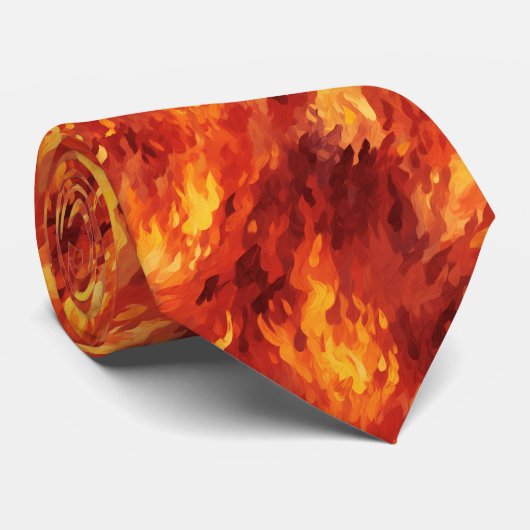 Brandvlam Stropdas (Opgerold)