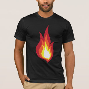 Brandvlam van vuurkostuum - het gloeit vuurwerk t-shirt